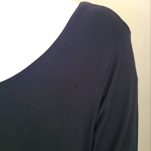 2X EILEEN FISHER Black Short Sleeve Tunic - Picture 4 of 9